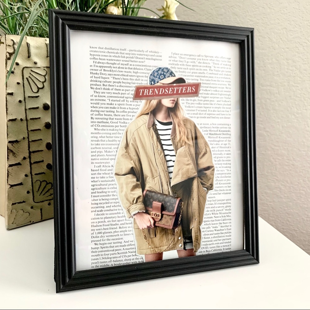 Editorial Trendsetters Collage Wall Art Fashion Magazine Cutout Chic Decor